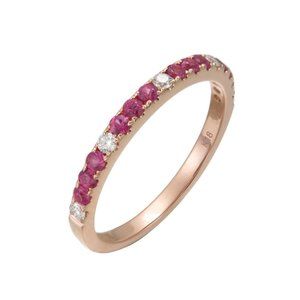 Half Eternity ring in rose gold set with Diamonds